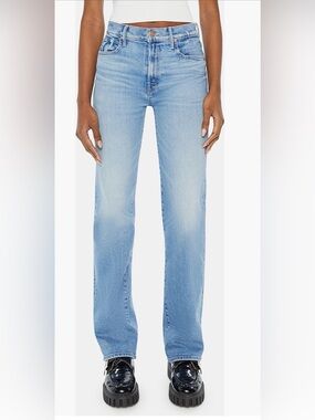 Mother Staight Leg Kick It Light Blue Straight-Leg Women’s Jeans